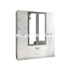 Wardrobe 4 Doors - ASTROBOX RISHA WDD 421 / White Marble 